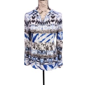 Christopher & Banks Blue and Black Hoodie